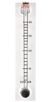 DWYER VFB-53-SSV Air Flowmeter, SS Valve, 10 to 100 SCFH, 100 psi, 3% Accuracy, 1/8" FNPT, Visi-Float VFB Series