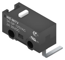 WURTH ELEKTRONIK 463091691402 Microswitch, Standard, Pin Plunger, SPDT, PC Pin, Right Angle, 2 A, 30 V