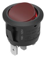 WURTH ELEKTRONIK 471NS04268640 Rocker Switch, On-Off, SPST-NO, Illuminated, Panel, Snap-In, Transparent Amber, WS-RSTV Series