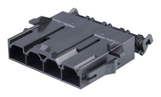 MOLEX 42818-0412 Connector Housing, Black, Mini-Fit Sr. 42818 Series, Plug, 4 Ways, 10 mm