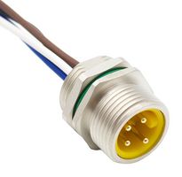 BULGIN LIMITED PXMBNI78FPM04AFL78005 Sensor Cable, 7/8" Plug, Free End, 4 Positions, 500 mm, 19.7 ", Buccaneer 7/8" Series