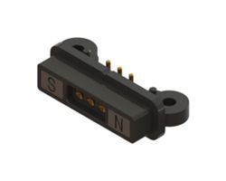 EDAC 686F0321350124E Magnetic Connector, 3 Contacts, Receptacle, Right Angle, 2 mm, 2 A, Black