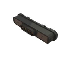 EDAC 685C0424350120E Magnetic Connector, 4 Contacts, Plug, Right Angle, 1.8 mm, 2 A, Black