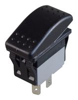 MULTICOMP PRO MPX5-124BNN-NABD-1NN-S Rocker Switch, IP67, On-On, SPDT, Non Illuminated, Panel, Snap-In, Black