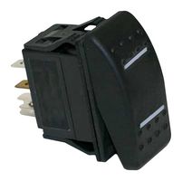 MULTICOMP PRO MPX5-224ANN-NABD-1NN-S Rocker Switch, IP67, On-On, DPDT, Non Illuminated, Panel, Snap-In, Black