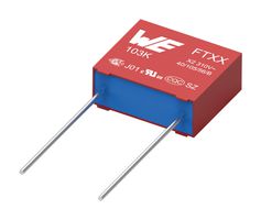 WURTH ELEKTRONIK 890334024005 Safety Capacitor, Metallized PP, Radial Box - 2 Pin, 0.47 µF, ± 10%, X2, Through Hole