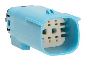 MOLEX 033482-3673 Automotive Connector Housing, Light Blue, 2Row, MX150 33482 Series, Plug, 6 Ways