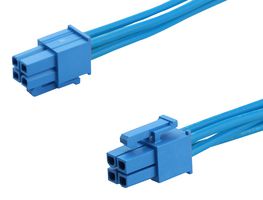 MOLEX 226196-2043 Cable Assembly, Mini-Fit Versa Receptacle to Mini-Fit Versa Receptacle, 4 Ways, 4.2 mm, 2 Row