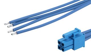 MOLEX 226245-2042 Cable Assembly, Mini-Fit Versa Receptacle to Free End, 4 Ways, 4.2 mm, 2 Row, 150 mm, 5.9 "