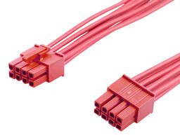 MOLEX 226196-1084 Cable Assembly, Mini-Fit Versa Receptacle to Mini-Fit Versa Receptacle, 8 Ways, 4.2 mm, 2 Row