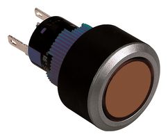 MULTICOMP PRO MPAB-PB-1073 LED Panel Mount Indicator, Round, Pin Terminals, Orange, 12 V, 22 mm, 6 mA, IP65