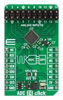 MIKROELEKTRONIKA MIKROE-6039 Add-On Board, ADC 24 Click, AD7490, 12Bit SAR ADC, SPI, 3.3V/5V in