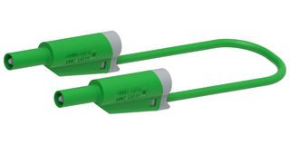 MULTICOMP PRO MP771099 Banana Test Lead, 4mm Banana Plug, Stackable, 4mm Stackable Banana Plug, 2.32 ", 59 mm, Green