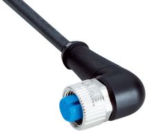 SICK YG2A14-150UB3XLEAX Sensor Cable, A Coded, Black, 90° M12 Receptacle, Free End, 4 Positions, 15 m, 49.2 ft