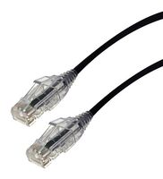 VIDEK 2994-8BK Ethernet Cable, LSZH, Cat6, RJ45 Plug to RJ45 Plug, UTP (Unshielded Twisted Pair), Black, 8 m