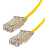 VIDEK 2994-8Y Ethernet Cable, LSZH, Cat6, RJ45 Plug to RJ45 Plug, UTP (Unshielded Twisted Pair), Yellow, 8 m