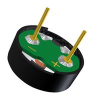 PUI AUDIO AT-1220-TT-3V-2-R Transducer, Buzzer, 2 kHz, 80 mA, 2 V to 5 V, 85 dBA, Through Hole