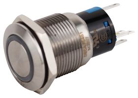 MULTICOMP PRO MPF24S1-1234WFS002 Vandal Resistant Switch, 24V LED, MPF Series, 19 mm, SPST-NO, SPST-NC, Momentary, Round Flush