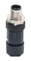 AMPHENOL LTW MSAS-04BMMB-SL7001 Sensor Connector, M Series, M12, Male, 4 Positions, Screw Pin, Straight Cable Mount