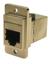 MULTICOMP PRO MP-CP30722SM440 In-Line Adapter, Cat6, Nickel Frame, Adapter, In-Line, RJ45, RJ45, MP Dual Slim Feedthrough Series