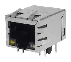 BEL P01-0002-01 Modular Connector, Y/G LED, RJ45 Jack, 1 x 1 (Port), 8P8C, Through Hole Mount