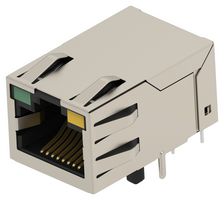 TE CONNECTIVITY 2488960-3 Modular Connector, G/Y LED, RJ45 Jack, 1 x 1 (Port), 8P8C, Cat5, Through Hole Mount