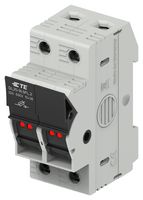 TE CONNECTIVITY 1SNF100026R0000 Fuse Holder, Modular, DIN Rail, 2 Fuses, 32 A, 690VDC, 690VAC, 10mm x 38mm, Screw Clamp