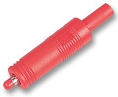 STAUBLI 24.116-22 Connector Adaptor, 4mm Banana Plug to Socket, Red