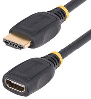 STARTECH HD2MF18INL Audio / Video Cable Assembly, HDMI Plug, HDMI Receptacle, 18 ", 500 mm, Black