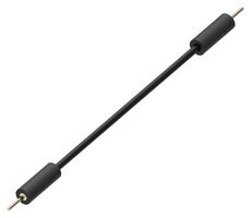 MULTICOMP PRO MP-M-M-10-BL Test Lead, Plugs, Male - Male, 0.8mm Dia, 100mm Length, Black, 2 A, AuNi Coated Brass, Rubber