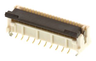 MOLEX 501951-0430 FFC / FPC Board Connector, White, 0.5 mm, 4 Contacts, Easy-On 501951 Series, Solder, 1 Row