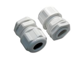 MULTICOMP PRO MP015672 Cable Gland, M16 x 1.5, 5 mm, 10 mm, Nylon (Polyamide), White, IP68, IP69K