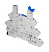 CARLO GAVAZZI RSLDIN-1GAX10 Relay Socket, DIN Rail, Spring, 6 A, 250 V, RSLS Series