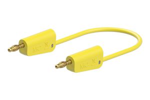 STAUBLI 64.1037-05024 Banana Test Lead, 30 VAC, 4mm Stackable Banana Plug, 4mm Stackable Banana Plug, 19.7 ", 500 mm