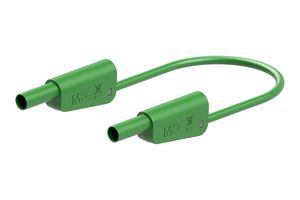 STAUBLI 66.2010-05025 Banana Test Lead, 30 VAC, 4mm Stackable Banana Plug, Shrouded, 4mm Stackable Banana Plug, Shrouded