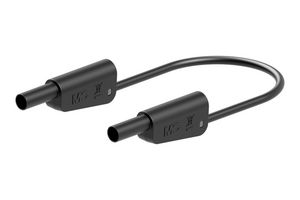 STAUBLI 66.2013-20021 Banana Test Lead, 4mm Stackable Banana Plug, Shrouded, 4mm Stackable Banana Plug, Shrouded