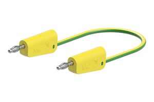 STAUBLI 64.1030-20020 Banana Test Lead, 4mm Stackable Banana Plug, 4mm Stackable Banana Plug, 6.6 ft, 2 m