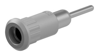 STAUBLI 64.3011-28 Banana Test Connector, 4 mm, Socket, Panel Mount, 25 A, 60 VDC, Nickel Plated Contacts, Grey