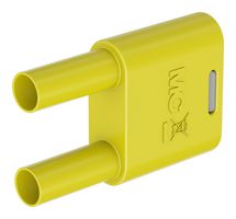 STAUBLI 66.4010-24 Banana Test Connector, 32A, 1KV, Yellow, Plug, Cable Mount, 32 A, 60 VDC, Nickel Plated Contacts