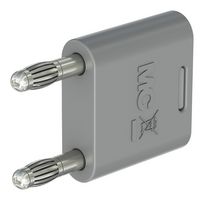 STAUBLI 64.4010-28 Banana Test Connector, 32A, 60VDC, Grey, Plug, Cable Mount, 32 A, 60 VDC, Nickel Plated Contacts
