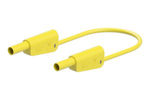 STAUBLI 66.2014-20024 Banana Test Lead, 4mm Stackable Banana Plug, Shrouded, 4mm Stackable Banana Plug, Shrouded