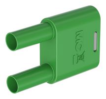 STAUBLI 66.4010-25 Banana Test Connector, 32A, 1KV, Green, Plug, Cable Mount, 32 A, 1 kV, Nickel Plated Contacts
