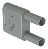 STAUBLI 66.4010-28. Banana Test Connector, 4mm Rear Socket, Plug, Cable Mount, 32 A, 1 kV, Nickel Plated Contacts, Grey