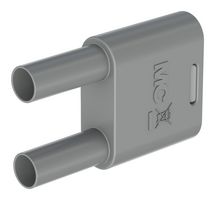STAUBLI 66.4010-28 Banana Test Connector, 32A, 1KV, Grey, Plug, Cable Mount, 32 A, 1 kV, Nickel Plated Contacts, Red
