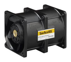 SANYO DENKI 9CRL0612P0G001 DC Axial Fan, 12 V, Square, 60 mm, 76 mm, 70.6 CFM