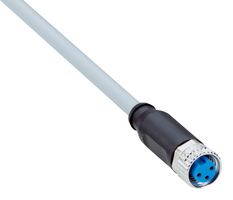 SICK YF8U13-060VA1XLEAX Sensor Cable, A Coded, M8 Receptacle, Free End, 3 Positions, 6 m, 19.7 ft