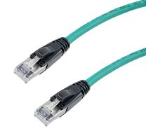 L-COM TRD626ASP-GRN-1F Ethernet Cable, 10 Gigabit, 26AWG, Cat6a, RJ45 Plug to RJ45 Plug