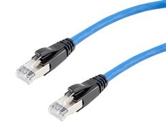 L-COM TRD626ASR-BLU-3F Ethernet Cable, 10 Gigabit, 26AWG, Cat6a, RJ45 Plug to RJ45 Plug