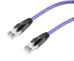 L-COM TRD626ASR-VLT-1F Ethernet Cable, 10 Gigabit, 26AWG, Cat6a, RJ45 Plug to RJ45 Plug