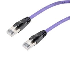 L-COM TRD626ASR-VLT-3F Ethernet Cable, 10 Gigabit, 26AWG, Cat6a, RJ45 Plug to RJ45 Plug